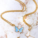 Butterfly Pendant Copper 14K Gold-Plated Necklace-Fancey Boutique