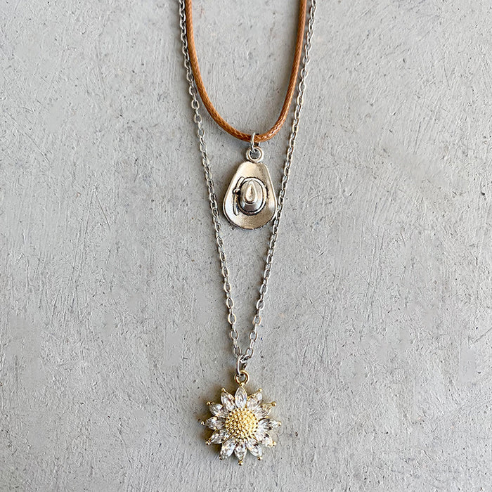 Sunflower Pendant Necklace Set-Fancey Boutique