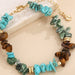 Turquoise & Natural Stone Bracelet-One Size-Fancey Boutique