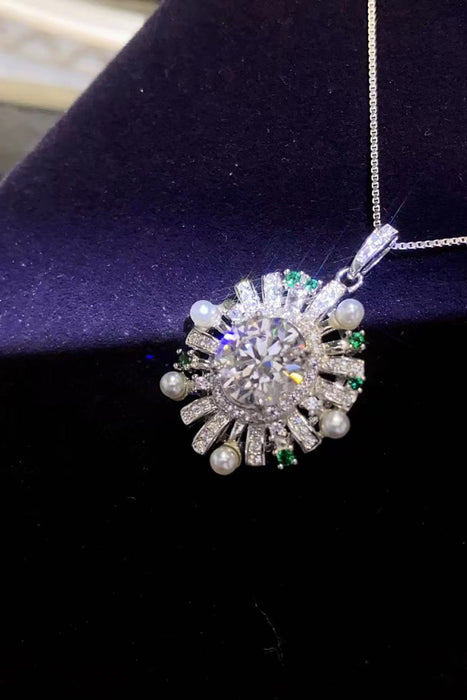 2 Carat Moissanite 925 Sterling Silver Necklace-One Size-Fancey Boutique