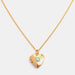 Zircon Heart Shape 14K Gold-Plated Pendant Necklace-One Size-Fancey Boutique