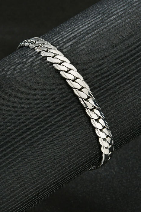 Stainless Steel Curb Chain Bracelet-One Size-Fancey Boutique