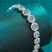 925 Sterling Silver 10.4 Carat Moissanite Bracelet-One Size-Fancey Boutique