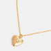 Zircon Heart Shape 14K Gold-Plated Pendant Necklace-Fancey Boutique