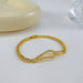 Gold-Plated Inlaid Zircon Bracelet-One Size-Fancey Boutique