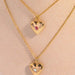 Zircon Heart Shape 14K Gold-Plated Pendant Necklace-Fancey Boutique