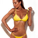 Color-Yellow-Women Bikini Split Solid Color Swimsuit-Fancey Boutique