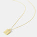 Inlaid Zircon Rectangle Pendant Necklace-Fancey Boutique