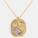 Inlaid Zircon Pendant Stainless Steel Necklace-Fancey Boutique