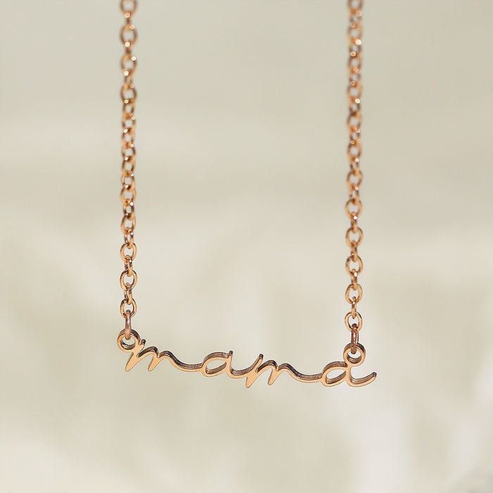 MAMA Stainless Steel Necklace-Fancey Boutique