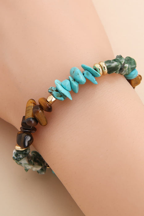 Turquoise & Natural Stone Bracelet-One Size-Fancey Boutique