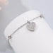 Inlaid Rhinestone Titanium Steel Heart Bracelet-Fancey Boutique