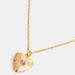 Zircon Heart Shape 14K Gold-Plated Pendant Necklace-Fancey Boutique