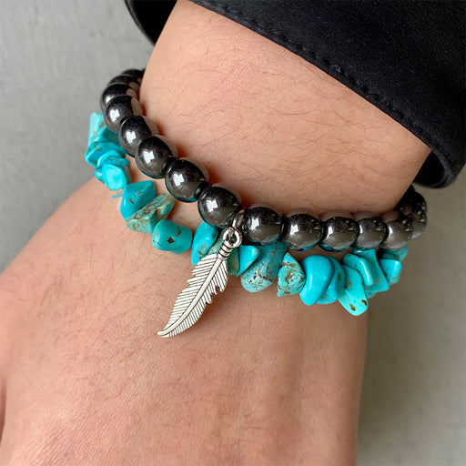 Turquoise Alloy Bracelet-Fancey Boutique