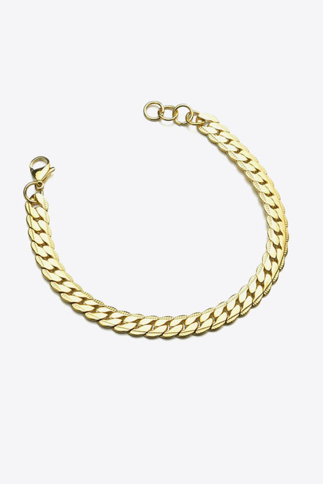 Stainless Steel Curb Chain Bracelet-Fancey Boutique