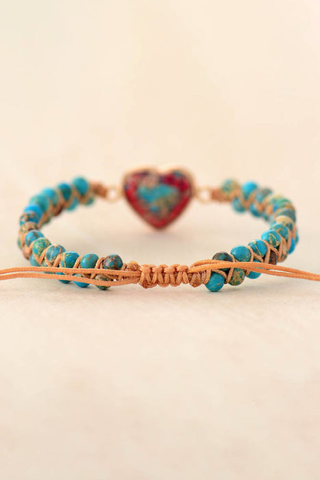 Handmade Heart Shape Natural Stone Bracelet-Fancey Boutique