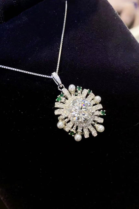 2 Carat Moissanite 925 Sterling Silver Necklace-One Size-Fancey Boutique