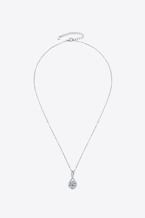 2 Carat Moissanite 925 Sterling Silver Necklace-One Size-Fancey Boutique