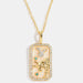 Rhinestone Constellation Pendant Copper Necklace-One Size-Fancey Boutique