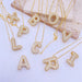 Gold-Plated Inlaid Zircon Letter Necklace-Fancey Boutique