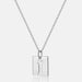 Cutout Rectangle Pendant Necklace-One Size-Fancey Boutique