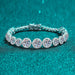 925 Sterling Silver 10.4 Carat Moissanite Bracelet-One Size-Fancey Boutique