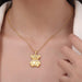 Titanium Steel Gold-Plated Bear Pendant Necklace-Fancey Boutique