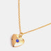 Zircon Heart Shape 14K Gold-Plated Pendant Necklace-Fancey Boutique