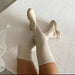 Cotton Boots Autumn and Winter New Long Martin Boots Leather Knitted Stitch Over knee Boots for Women-Fancey Boutique