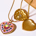 Rhinestone Decor Heart Box Pendant Necklace-Fancey Boutique