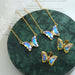 Gold-Plated Butterfly Pendant Necklace-One Size-Fancey Boutique