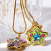 Rhinestone Decor Star Box Pendant Necklace-Fancey Boutique