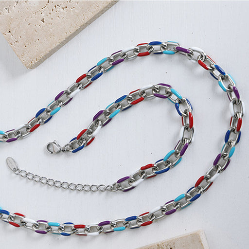 Titanium Steel Oil Drip Chain Bracelet-One Size-Fancey Boutique
