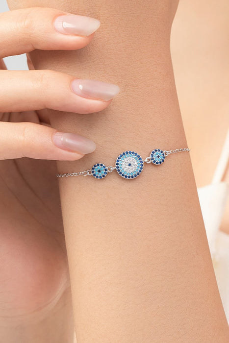 925 Sterling Silver Artificial Turquoise Bracelet-Fancey Boutique