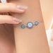 925 Sterling Silver Artificial Turquoise Bracelet-Fancey Boutique