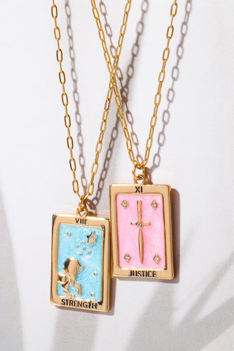 Tarot Card Pendant Copper Necklace-Fancey Boutique