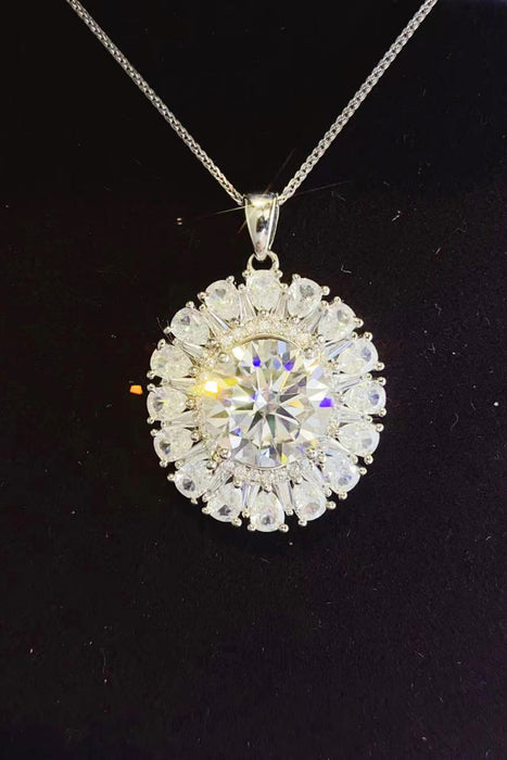 5 Carat Moissanite 925 Sterling Silver Necklace-One Size-Fancey Boutique