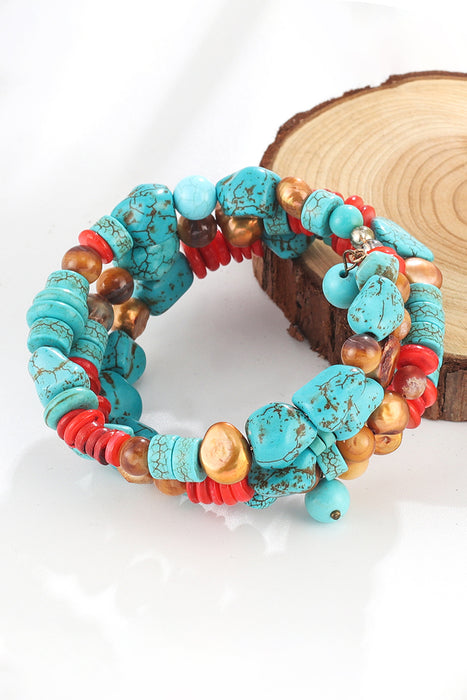 Layered Turquoise Bracelet-One Size-Fancey Boutique