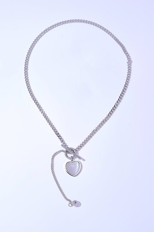 Titanium Steel Heart Necklace-One Size-Fancey Boutique