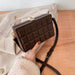 Fashionable embossed shoulder bag chocolate crossbody bag-19.5*12.5*5.5CM-Fancey Boutique