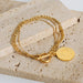 Coin Pendant Toggle clasp 18K Gold-Plated Bracelet-One Size-Fancey Boutique