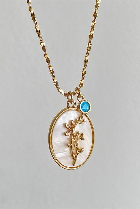 Flower Shell Pendant Copper Necklace-Fancey Boutique