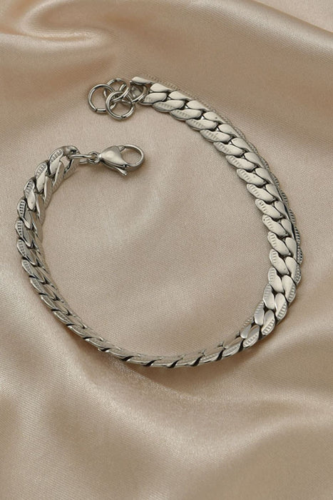 Stainless Steel Curb Chain Bracelet-Fancey Boutique
