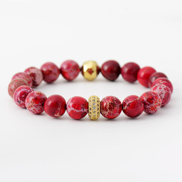 Natural Stone Beaded Bracelet-One Size-Fancey Boutique