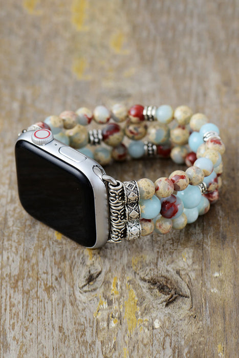 Synthetic Imperial Jasper Beaded Watchband Bracelet-S-Fancey Boutique