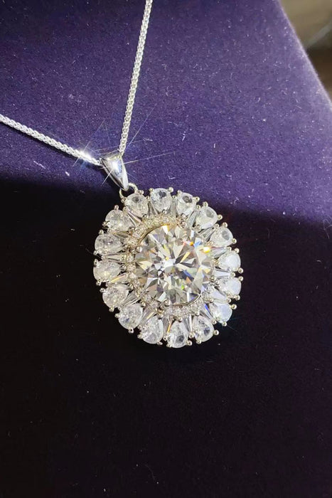 5 Carat Moissanite 925 Sterling Silver Necklace-One Size-Fancey Boutique