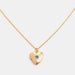 Zircon Heart Shape 14K Gold-Plated Pendant Necklace-One Size-Fancey Boutique