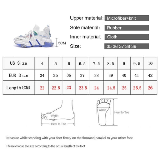 Women Flat Platform Shoes Breathable Comfortable Lightweight Casual Ladies Sneakers-Fancey Boutique