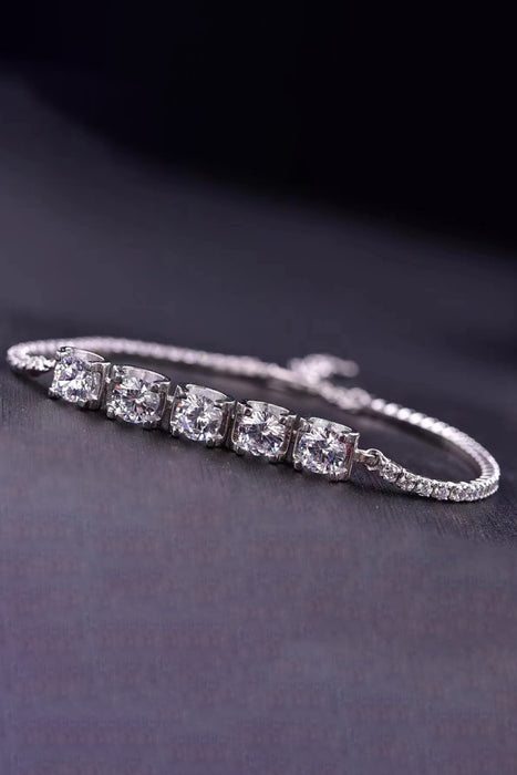 5 Carat Moissanite Lobster Clasp Bracelet-One Size-Fancey Boutique