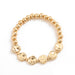 Gold-Plated Alloy Bead Bracelet-One Size-Fancey Boutique